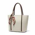Canvas Tote - Angled with Scarf