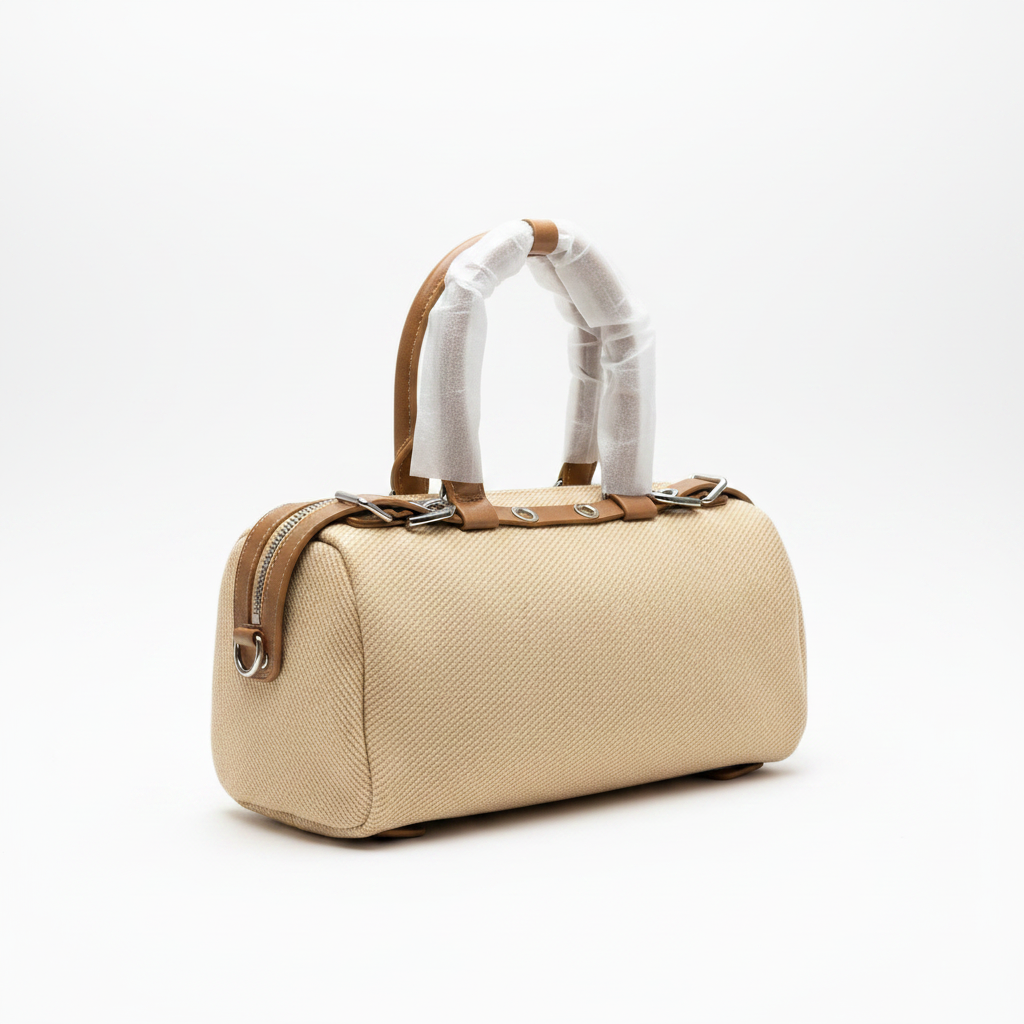 Cream Barrel Bag - Alternative Shot