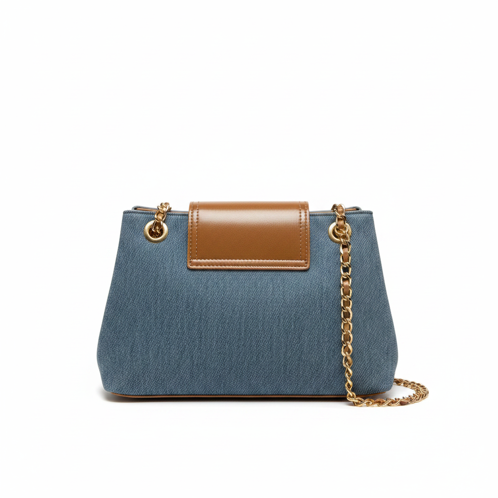 Denim Crossbody Bag - Back