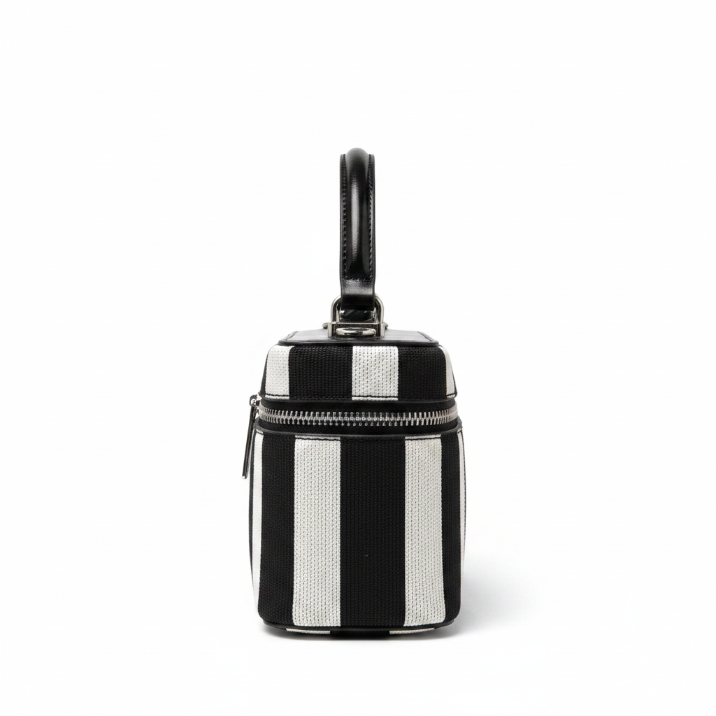 Striped Vanity Box Bag - Side