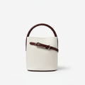 White Bucket Bag - Front with Belt